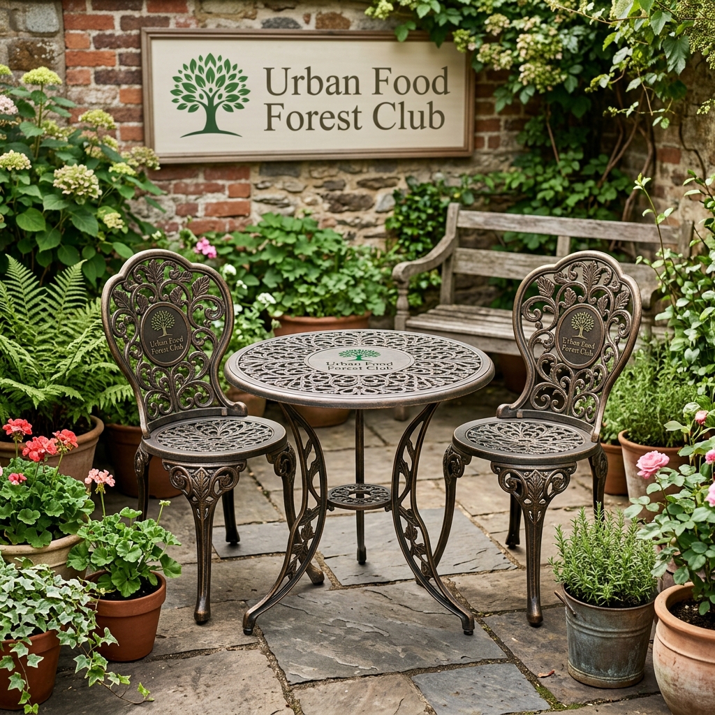 Cast Aluminium Victorian 3-Piece Bistro Set (Antique Bronze)