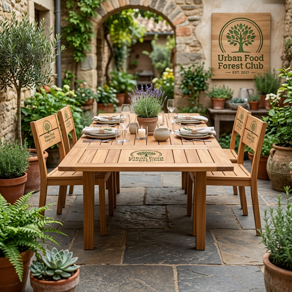 Eucalyptus Wood Extendable Outdoor Dining Table (140-200 cm)