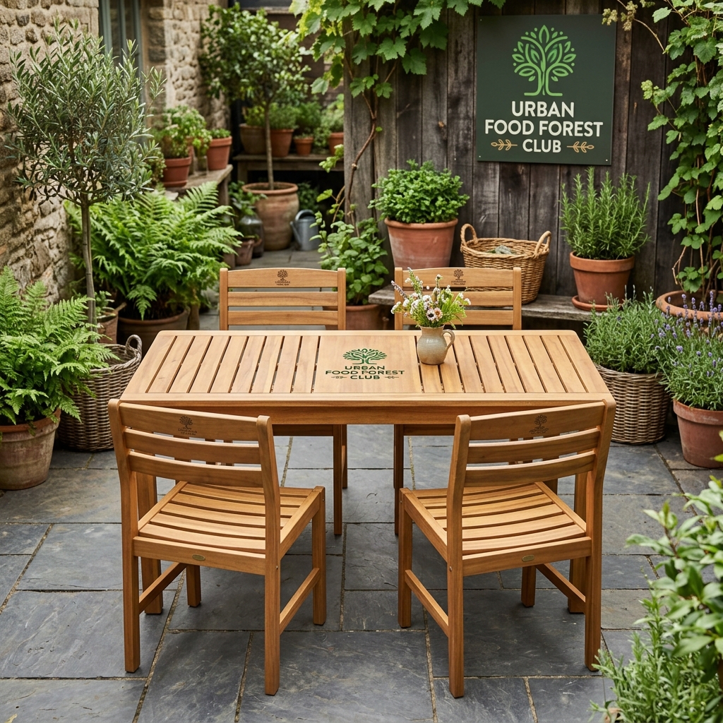 Nämmarö Acacia Outdoor Dining Set (4-Seater Table & Chairs)