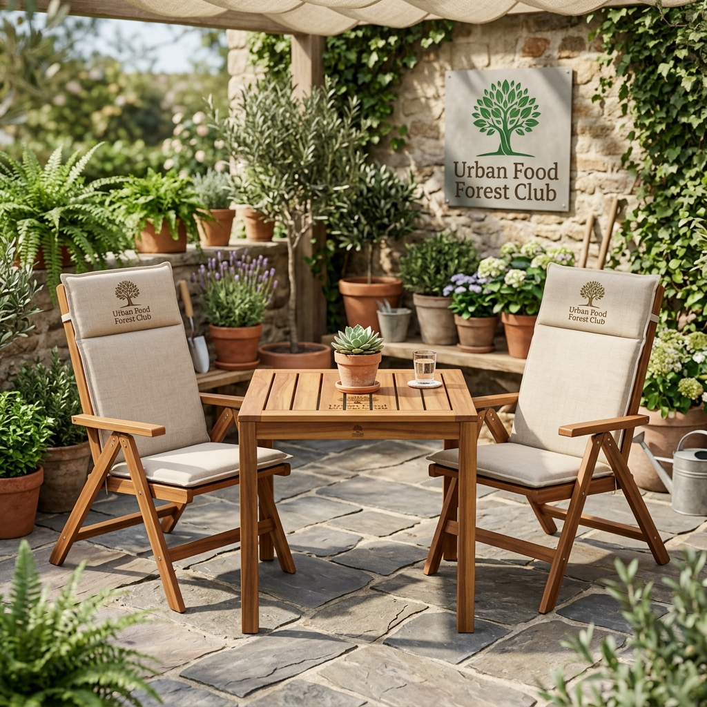 Nämmarö Acacia Wood High-Back Dining Set (2-Seater)