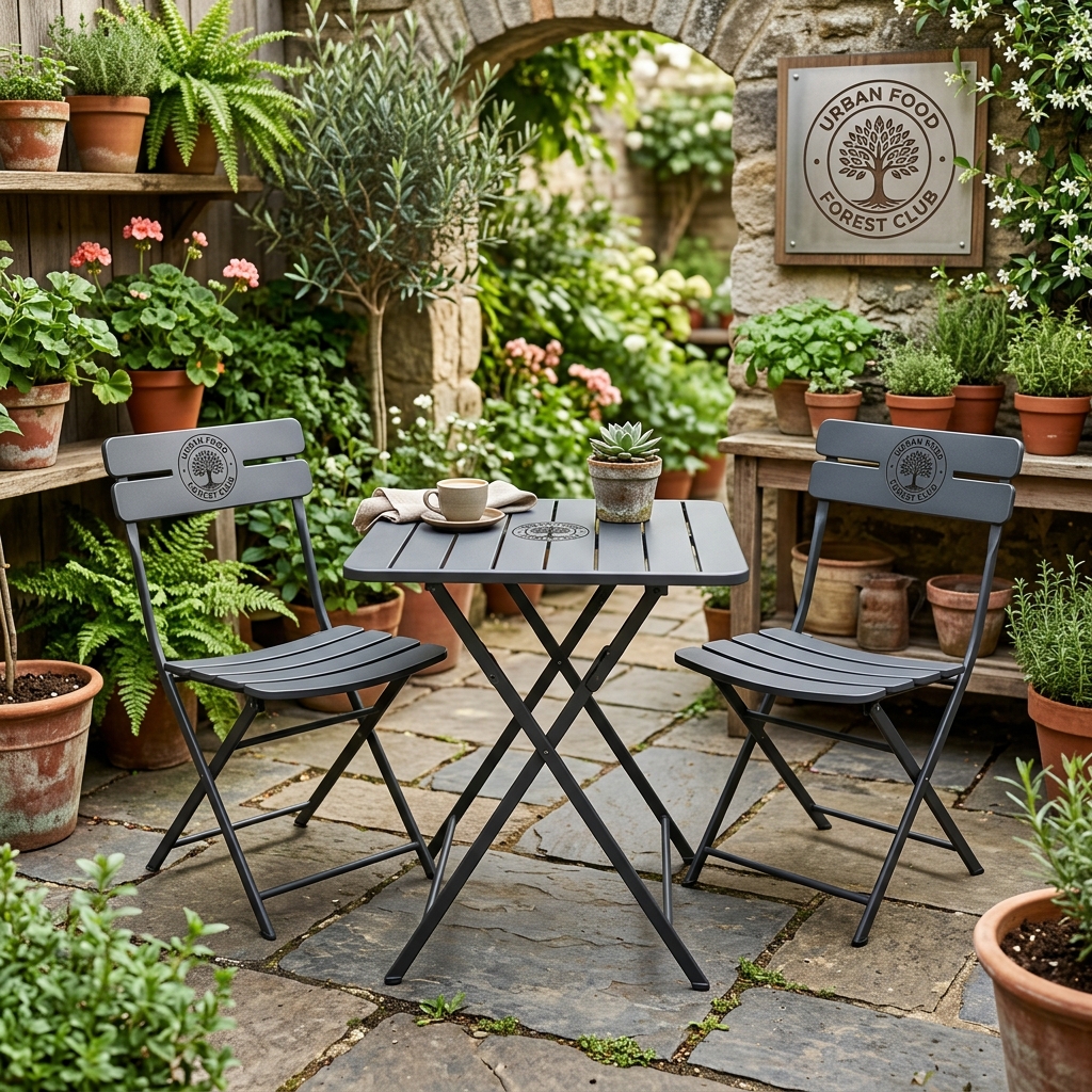 Sundsö Balcony Bistro Set - Charcoal Matte Black