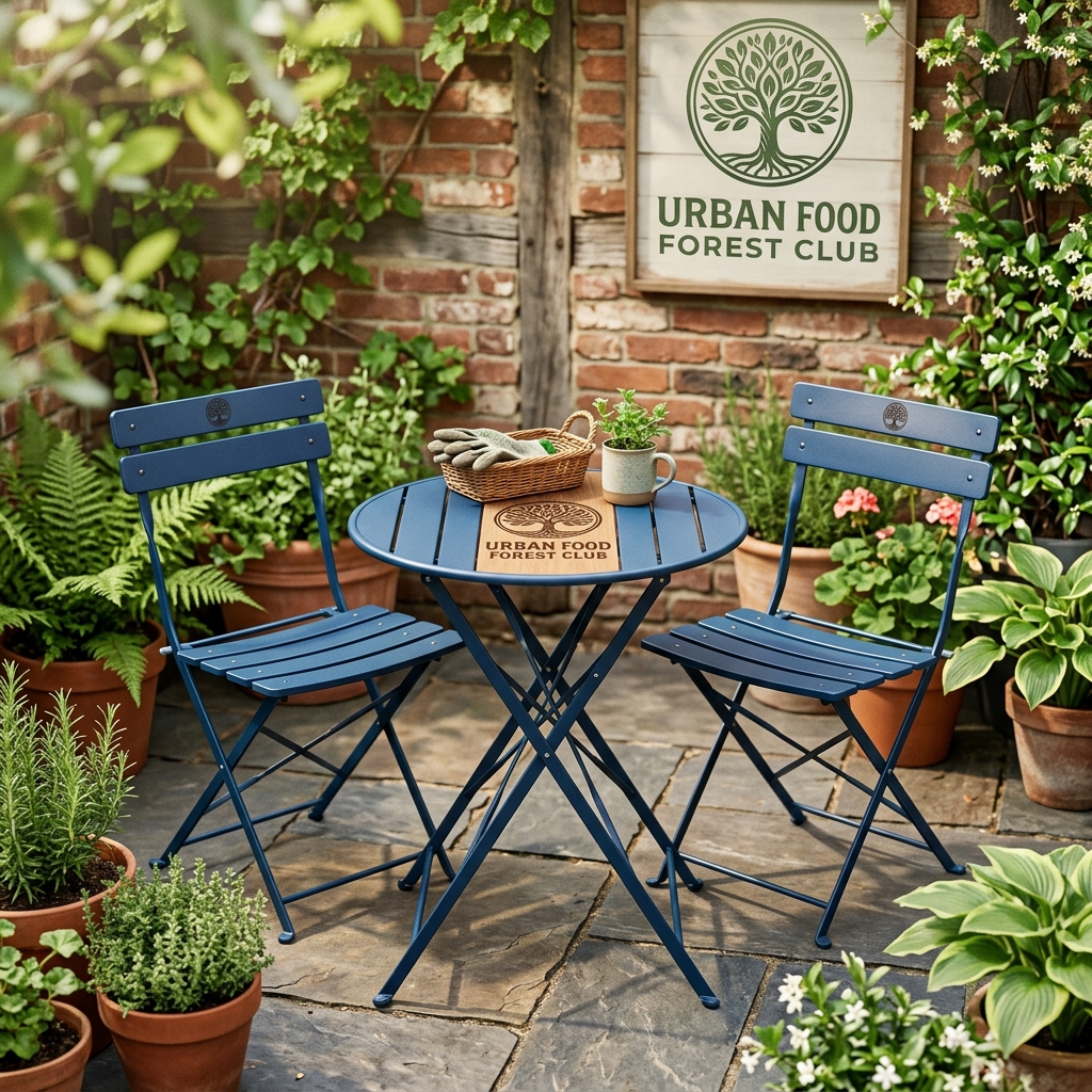 Sundsö Balcony Bistro Set - Dark Blue Weatherproof Finish