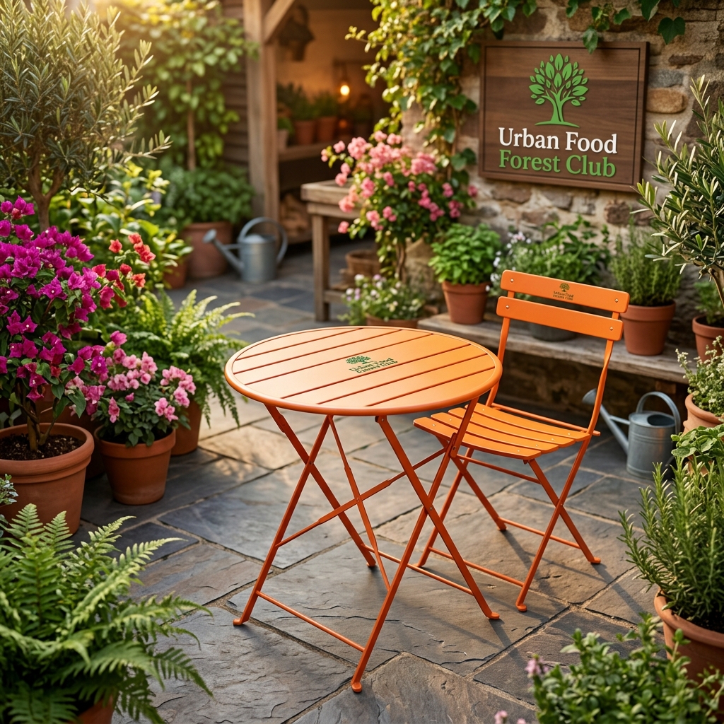 Sundsö Balcony Bistro Set - Sunset Rust Orange