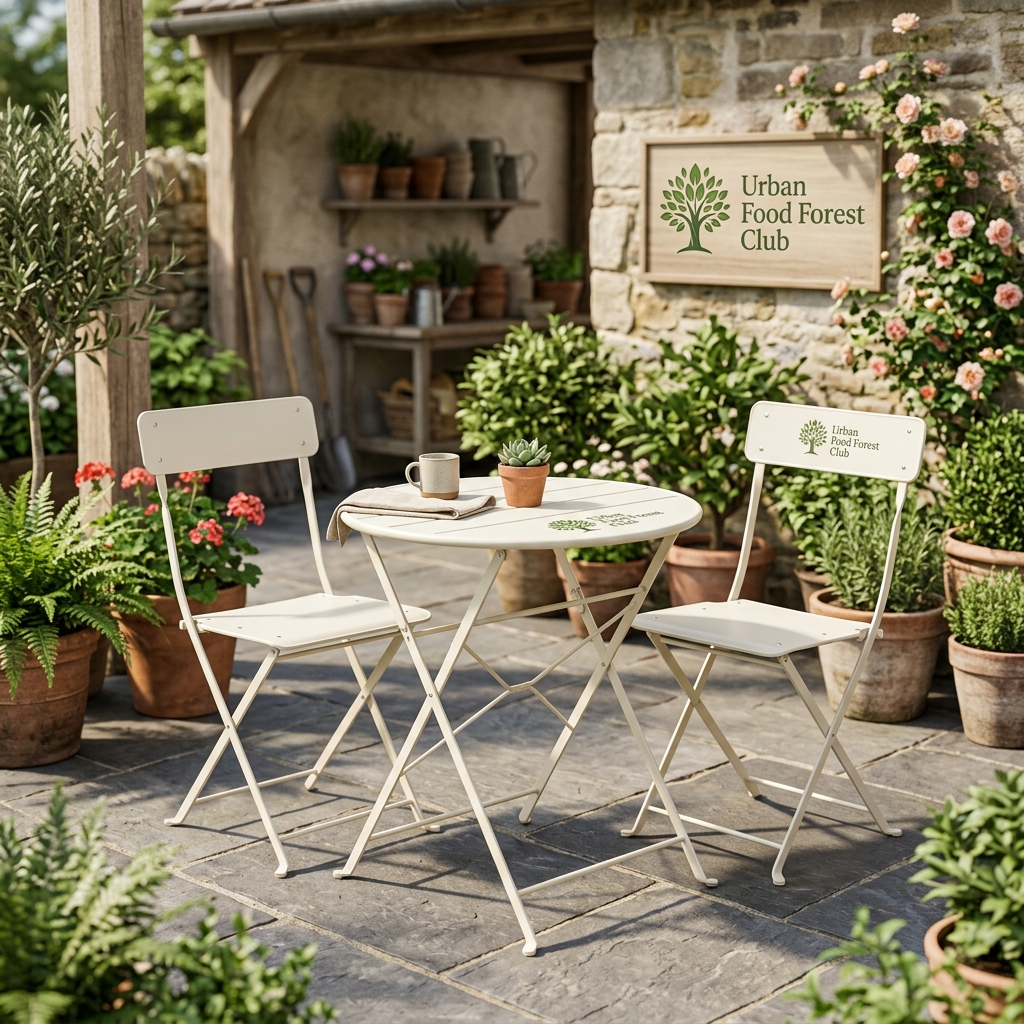 Sundsö Balcony Bistro Set - Warm Ivory White