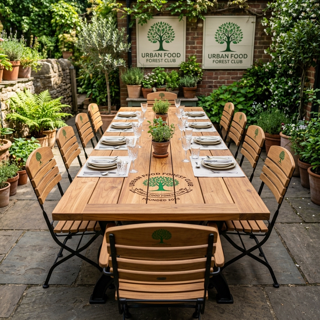 Urban Food Forest Club Signature Flagship Dining Pavilion Table (10-Seater)