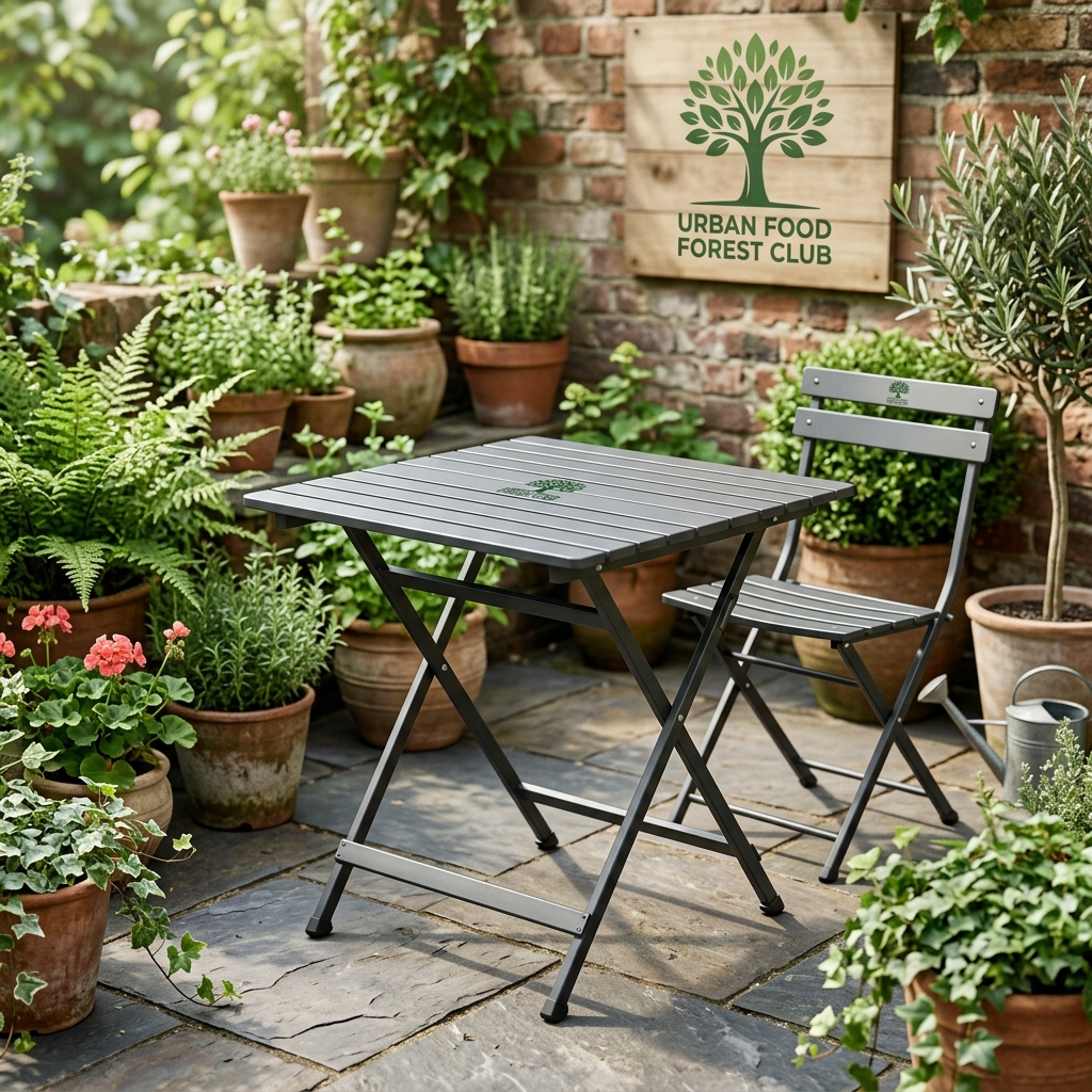 Weatherproof Aluminium Slatted Balcony Folding Table
