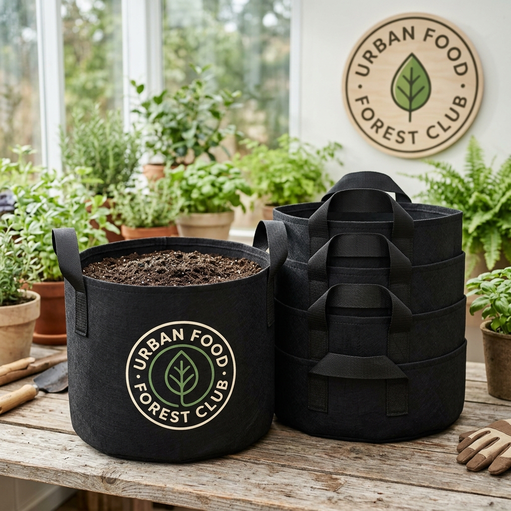 Round Fabric Grow Bag - 5 Gallon (Pack of 5)