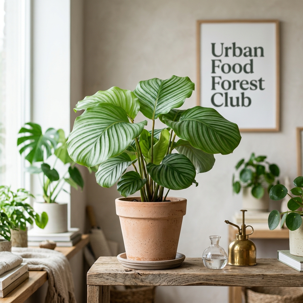 Calathea Orbifolia in Premium Terracotta