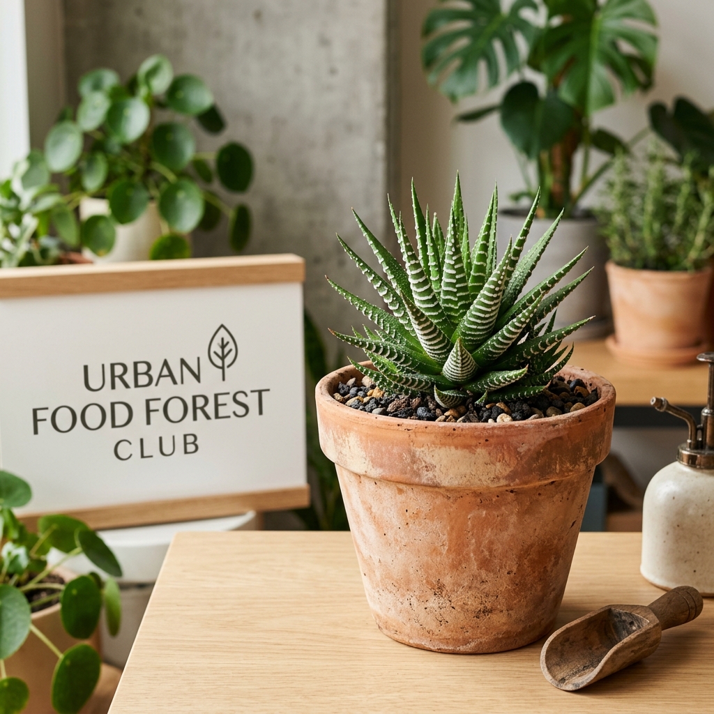 Haworthia Succulent in Premium Terracotta