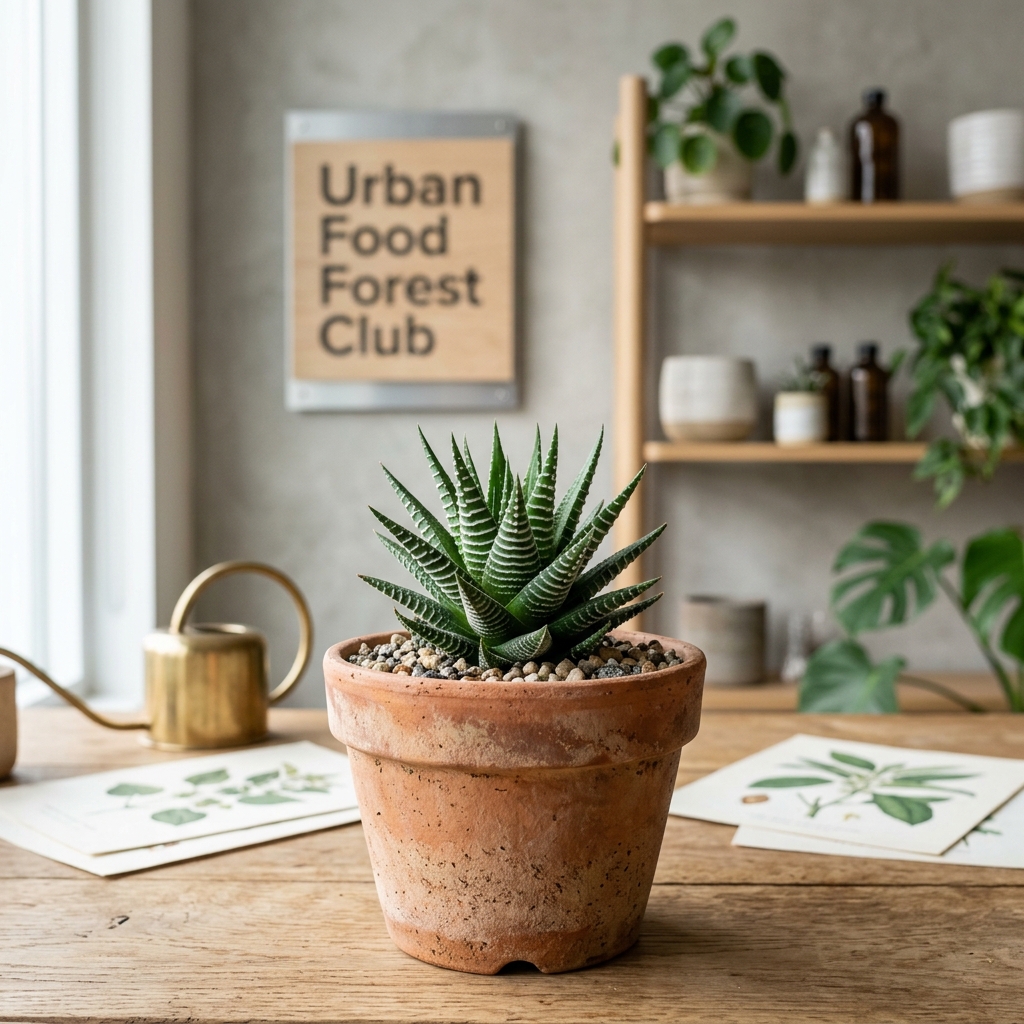 Haworthia Succulent in Premium Terracotta