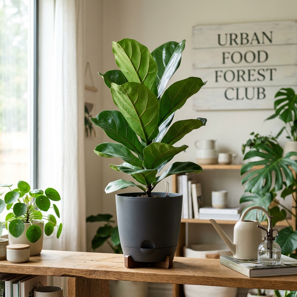 Fiddle Leaf Fig with Self-Watering Pot