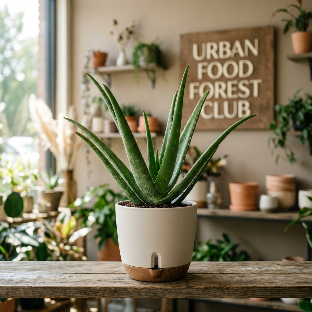 Aloe Vera with Self-Watering Pot