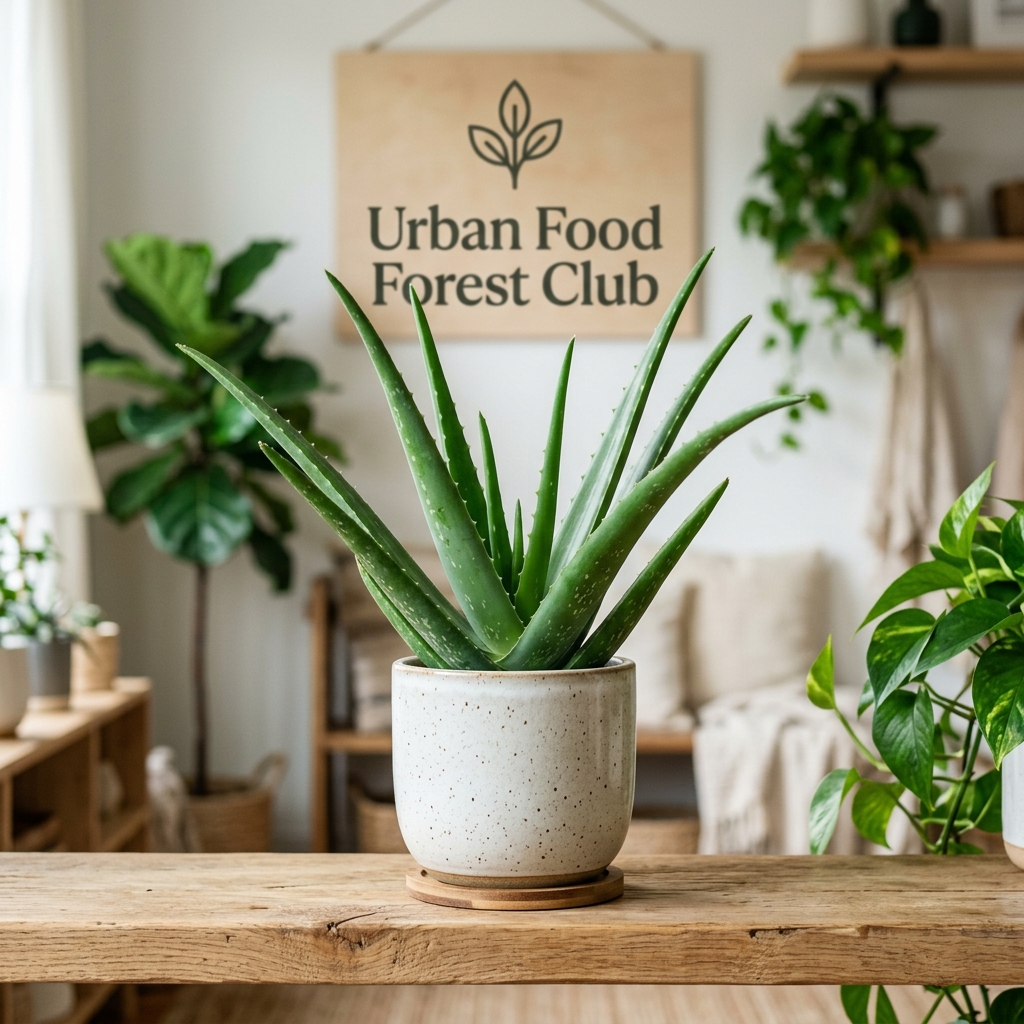 Aloe Vera in Ceramic Planter