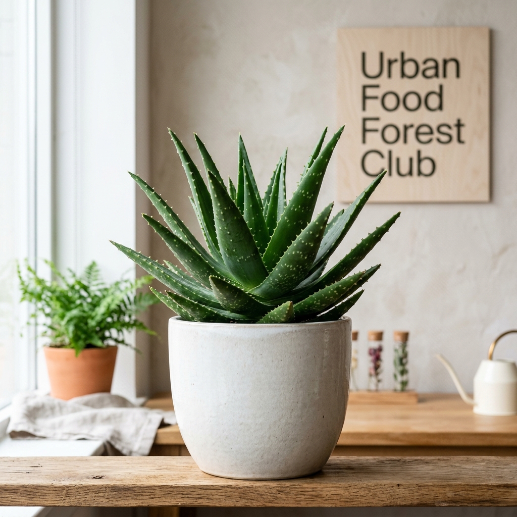 Aloe Vera in Ceramic Planter