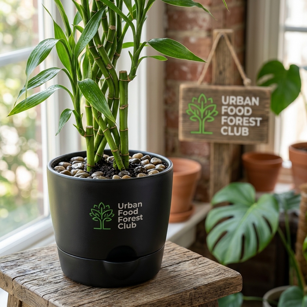 Lucky Bamboo with Self-Watering Pot