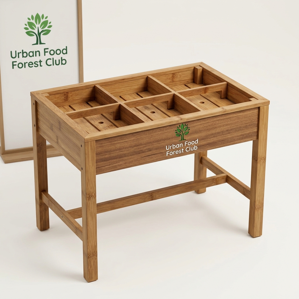 Bamboo & Sal Composite Compact Herb Table