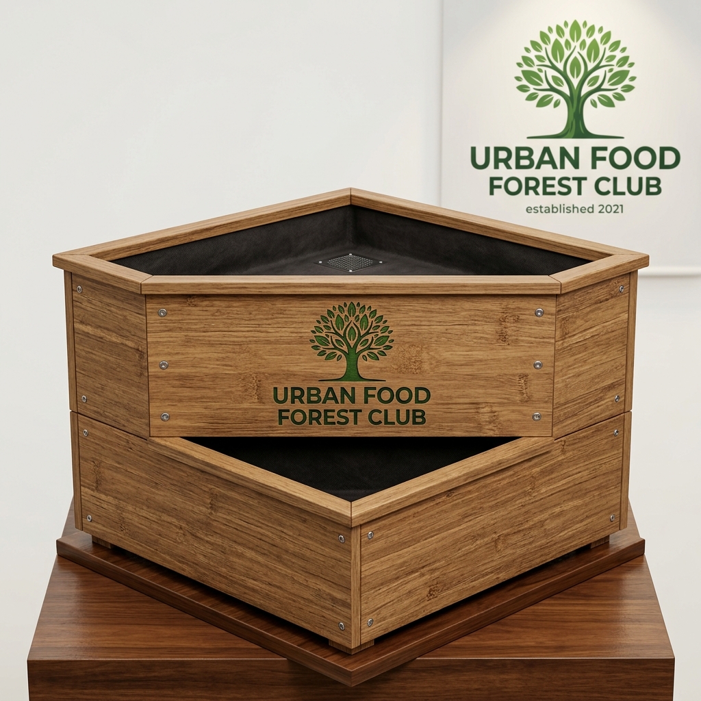 Bamboo & Sal Composite Corner Step Planter