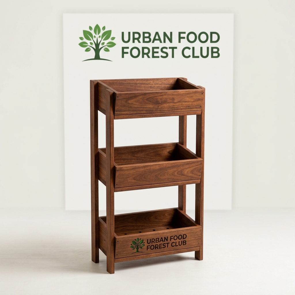 Merbau Wood 3-Tier Vertical Planter