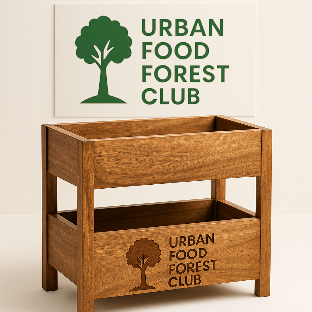 Neem Wood 2-Tier Planter