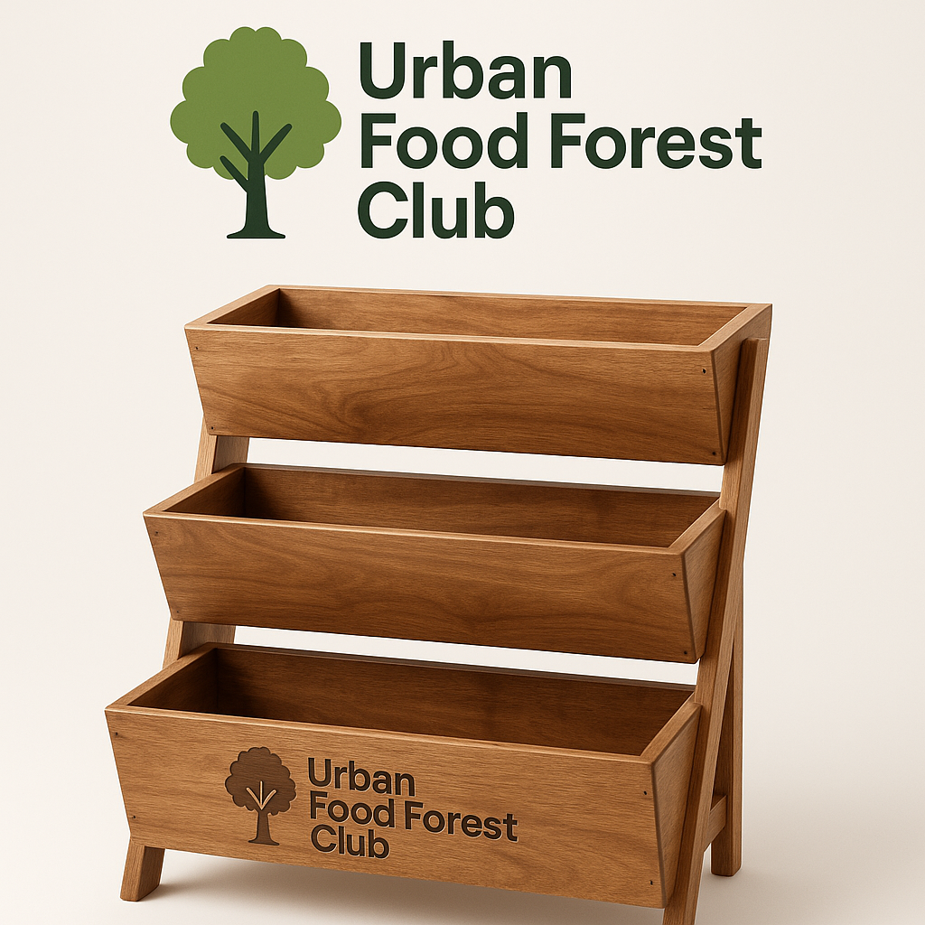 Neem Wood 3-Tier Vertical Planter