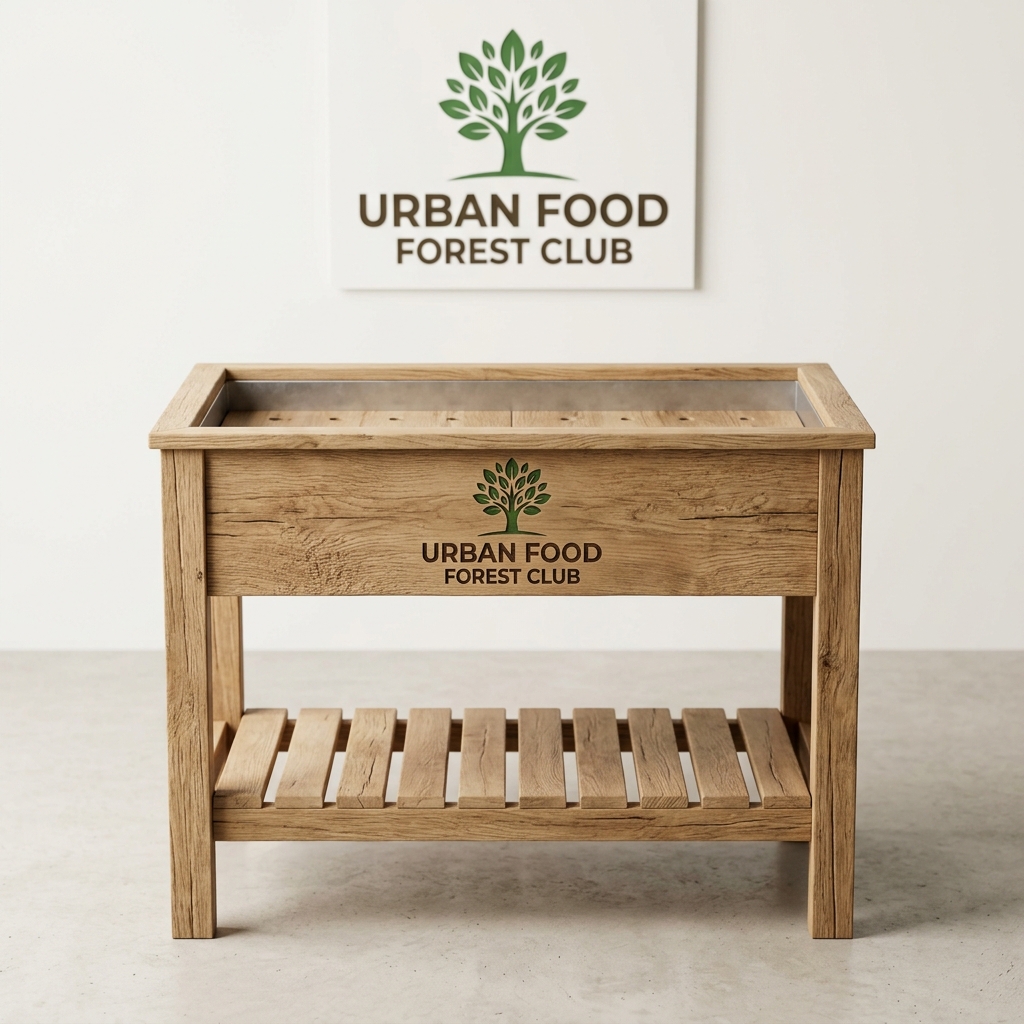 Sal Wood Compact Herb Table