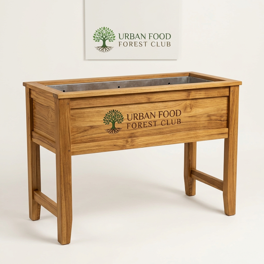 Teak Wood Elevated Raised Bed