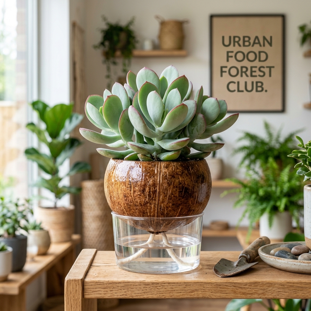 Corporate Gifting Bundle: Cotyledon orbiculata in Coconut Shell