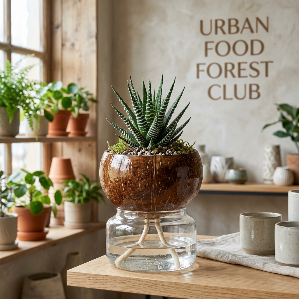 Corporate Gifting Bundle: Haworthia fasciata in Coconut Shell