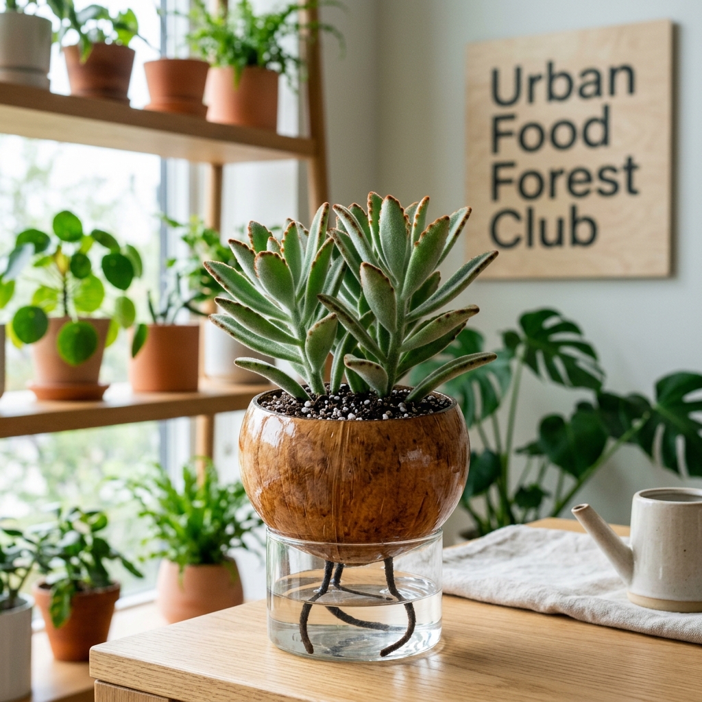 Corporate Gifting Bundle: Kalanchoe tomentosa in Coconut Shell
