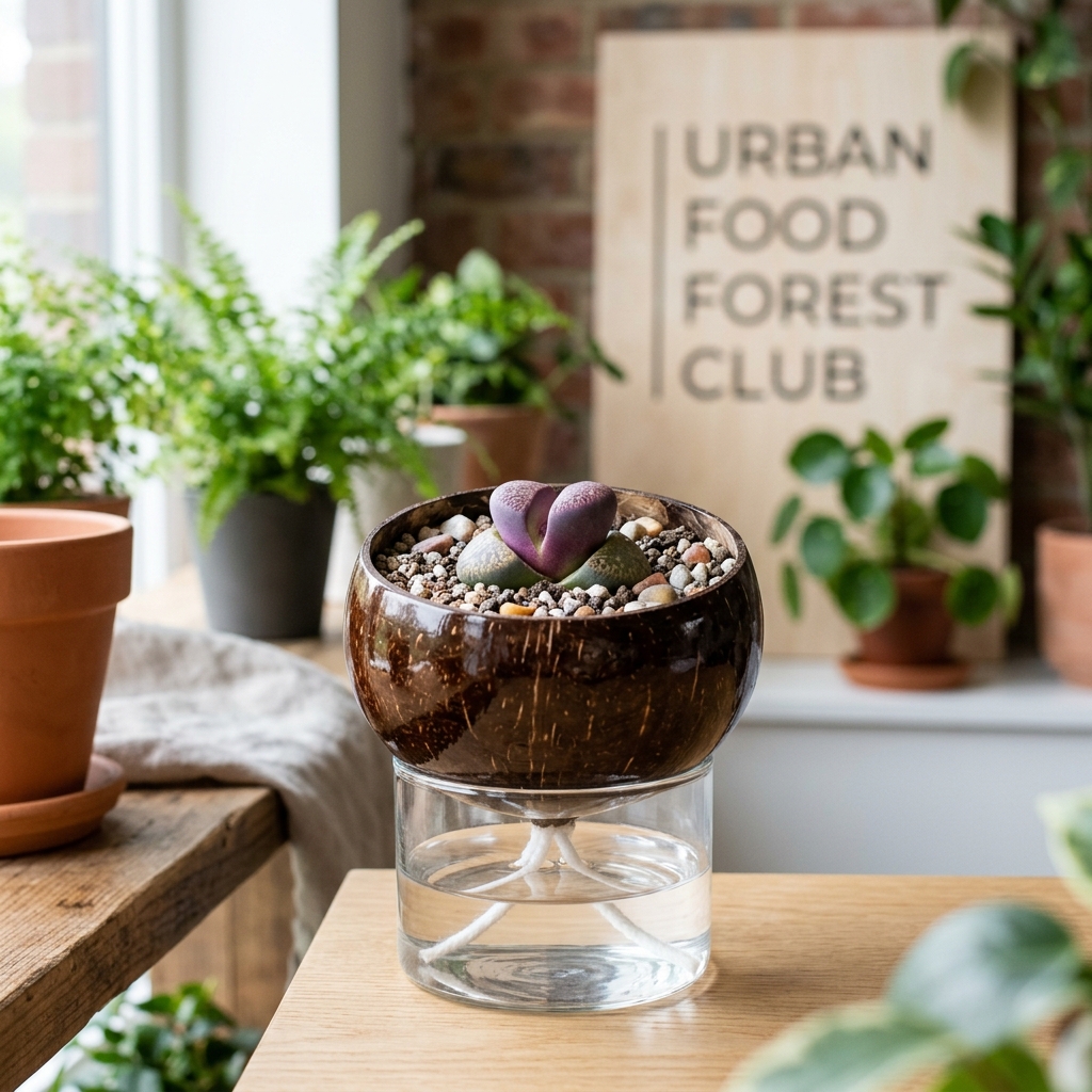 Corporate Gifting Bundle: Lithops optica in Coconut Shell