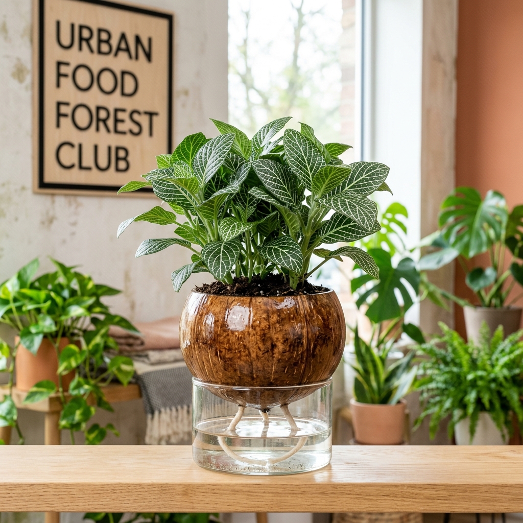 Corporate Gifting Bundle: Zebra plant in Coconut Shell