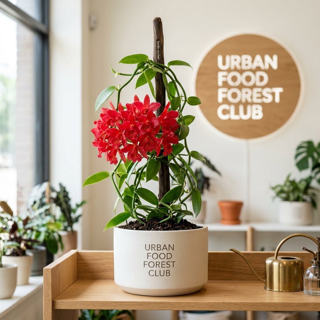 Red Vanilla Orchid - Curated Garden Edition